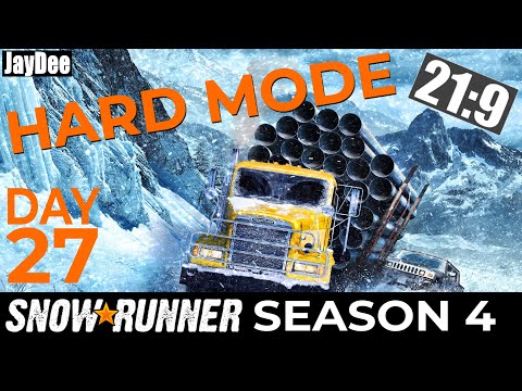 HARD MODE Tag #27 - Brücke nach Grainwoods River reparieren (Wisconsin) ★ SNOWRUNNER Deutsch