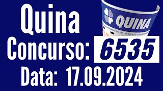 ⚡ Resultado Quina, QUINA de hoje, Quina17/09, RESULTADO da QUINA 6535,