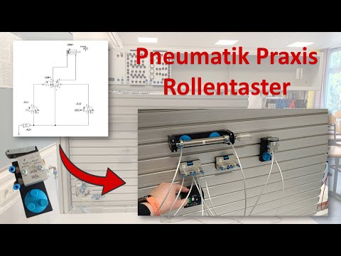 Grundlagen Pneumatik | Rollentaster | Steckwand Praxis ohne Kommentar  |  Aufbau Bauteile Anleitung