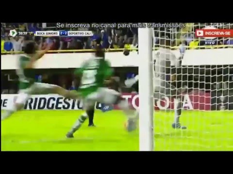 Gol de Carlos Tevez - Boca Juniors 2 Vs 2 Deportivo Cali - Copa Libertadores