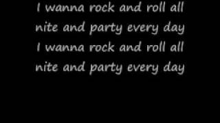 Kiss-I Wanna Rock N Roll All Night Lyrics