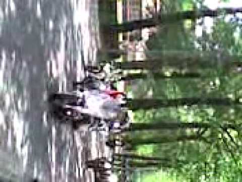 Motorad ausfahrt durch Laubusch