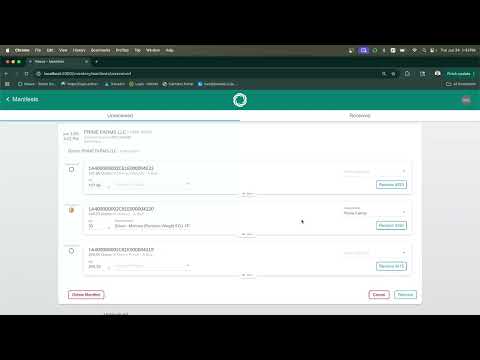 Weave Manifest Receive Tutorial