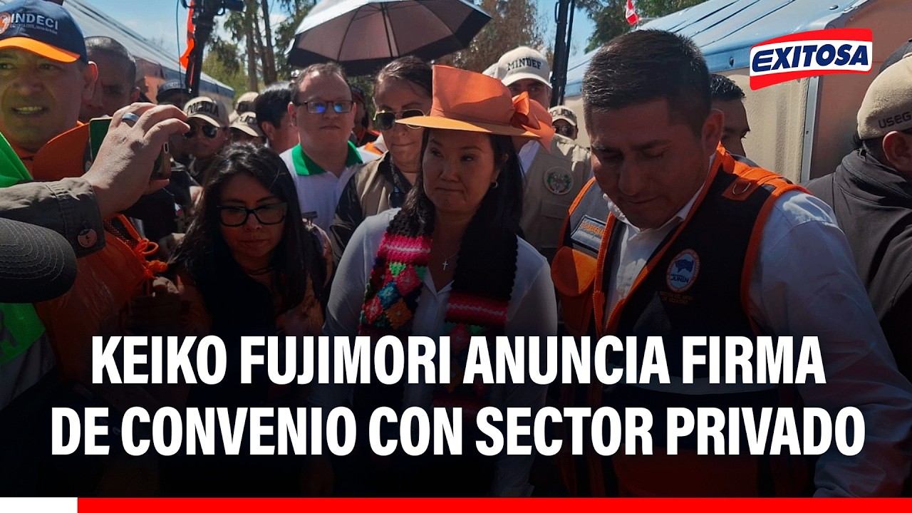 🔴🔵 Presidenta Fujimori anuncia firma de convenio con sector privado