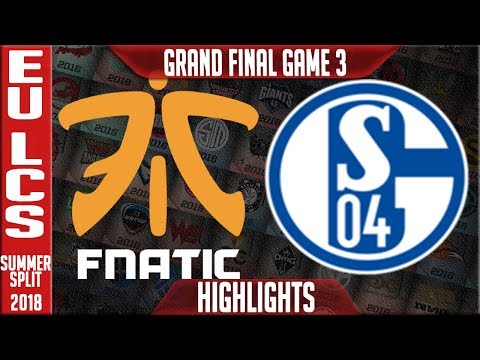 FNC vs S04 Highlights Game 3 | EU LCS Playoffs Grand Final Summer 2018 | Fnatic vs FC Schalke 04 G3