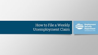 How to file a weekly unemployment claim