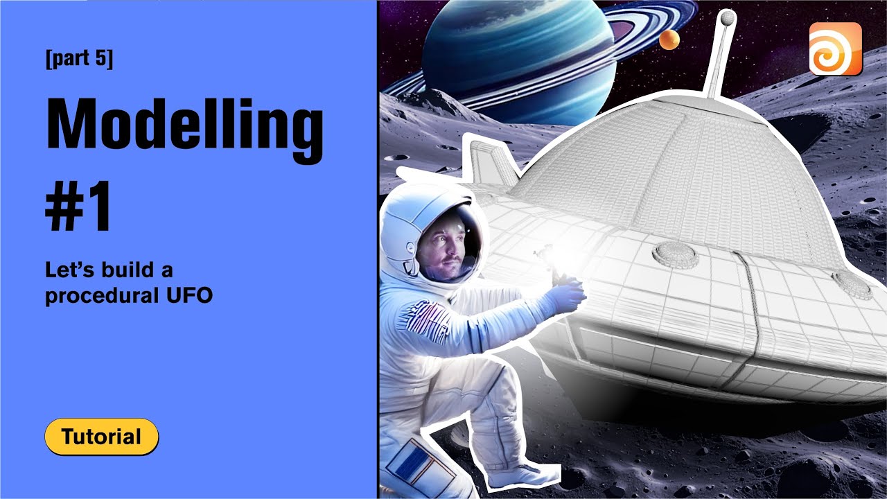 Houdini Beginner Series - Model a Procedural UFO!  [1 of 2]