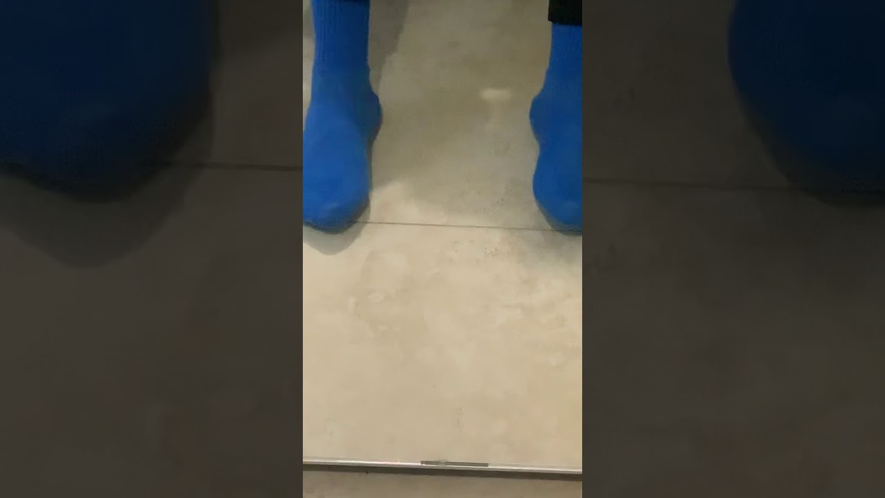 Blue Adidas   Crew  socks