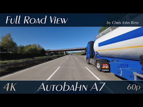 Autobahn (A7), Germany: Soltau-Süd - Soltau-Ost - Bispingen - Evendorf - Egestorf - 4K (60p) Video