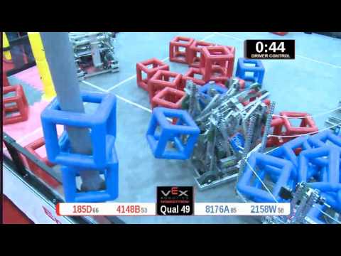 2015 VRC Engr Q49 - 185D 4148B vs 8176A 2158W - 21 to 59 - VEX Worlds 2015 - Engineering Division