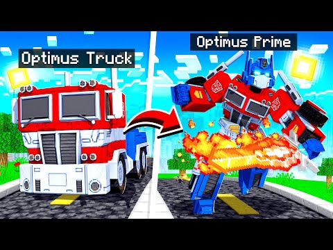 PLAYING as TRANSFORMERS in MINECRAFT!