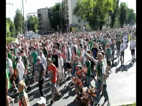 DeRRby 2011   Przemarsz kibiców Radomiaka pod stadion