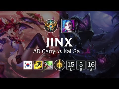 Jinx ADC vs Kai'Sa - KR Challenger Patch 8.22