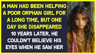 Man helped a poor girl for a long time. One day, she disappeared and 10 years later, he  saw her