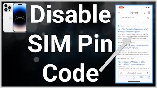 How To Disable SIM Pin On iPhone