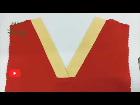✅ Wie man einen V-Ausschnitt näht /Beginners Sew a collar easily