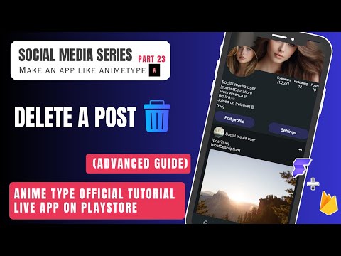 Delete post system in @FlutterFlow social media app #flutterflow #nocodeapp #socialmediaapps