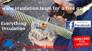 Fire test on old cellulose fibre insulation before we vacume it out 2016 08 01 09 03 26
