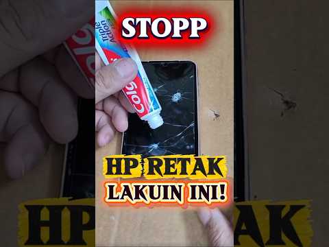 GOKIL😱 cara memperbaiki layar ponsel yang retak‼️