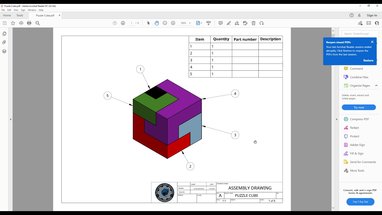 Export Engineering Drawings and Combine pdf