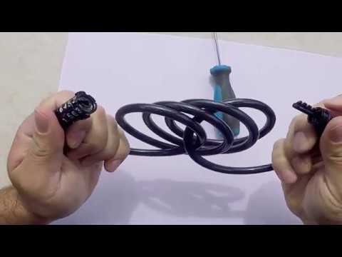 How to UNLOCK cable BIKE LOCK without combination AND how to CHANGE your lock COMBINATION