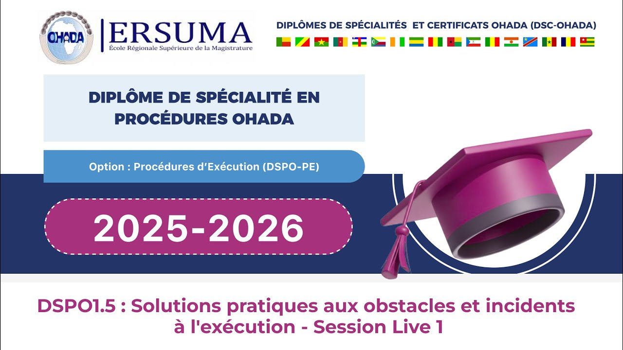DSPO1.5  Solutions pratiques aux obstacles et incidents à l'exécution - Session Live 1