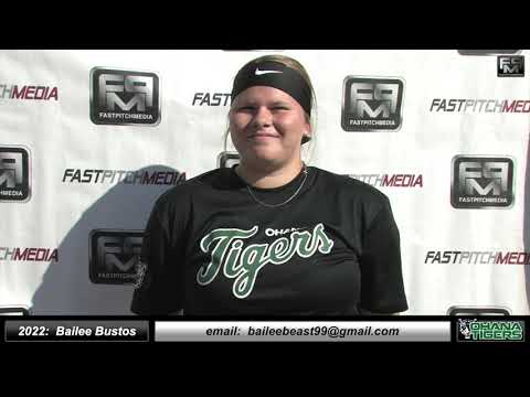 2022 Bailee Bustos 4.0 GPA - Pitcher and Third Base Softball Skills Video - Ohana Tigers