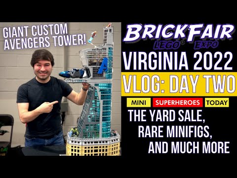 GIANT LEGO AVENGERS TOWER -  BrickFair Virginia VLOG (DAY TWO)
