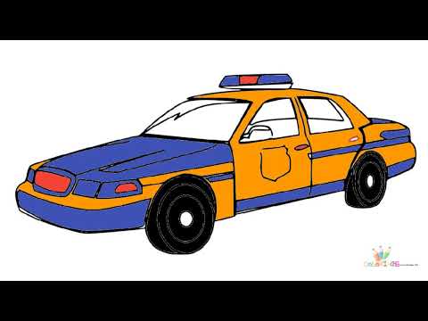 Coloriage voiture de police à imprimer - Coloriagecrayon