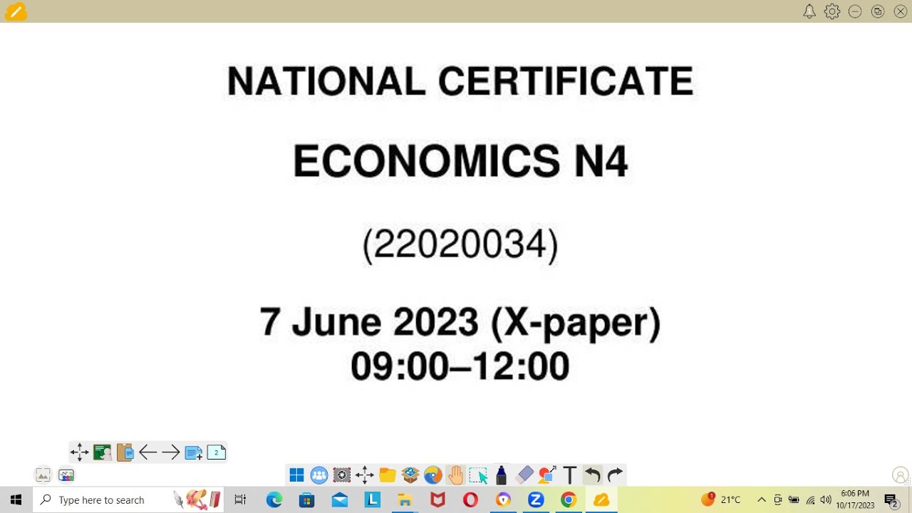 ECONOMICS N4  JUNE 2023 MARKET STRUCTURES & ELASTICITY