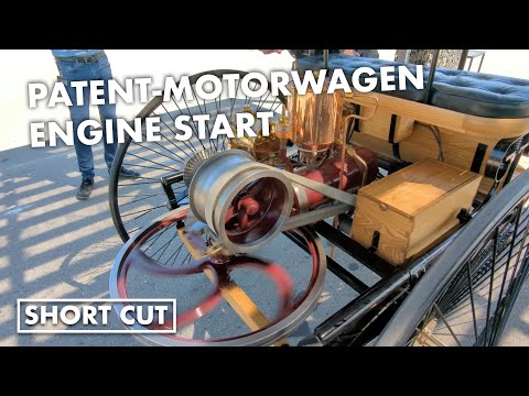 Benz Patent-Motorwagen from 1886 engine start