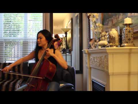 Tina Guo @ Home - Practicing Bach's Allemande from Suite 1 (2014)