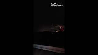 Nocny przejazd nowym mostem