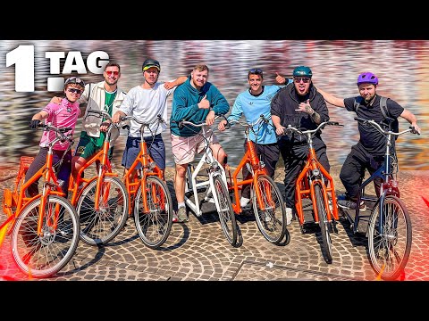 😨😱TOUR vorbei DANK POLIZEI?! - ERSTER Unfall Fail | LAUFBAND-RAD Tour Tag 1!