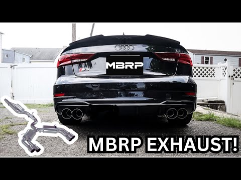 BIG TURBO AUDI S3 Gets An MBRP Cat-Back Exhaust! S3 Exhaust Install!