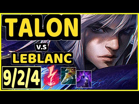VROW (TALON) vs LEBLANC - 9/2/4 KDA MID CHALLENGER GAMEPLAY - EUW