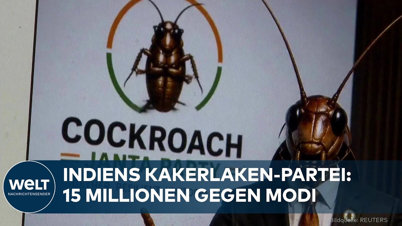 INDIEN: Kakerlaken-Partei mit 15 Millionen Followern erschüttert Modis Netz-Dominanz