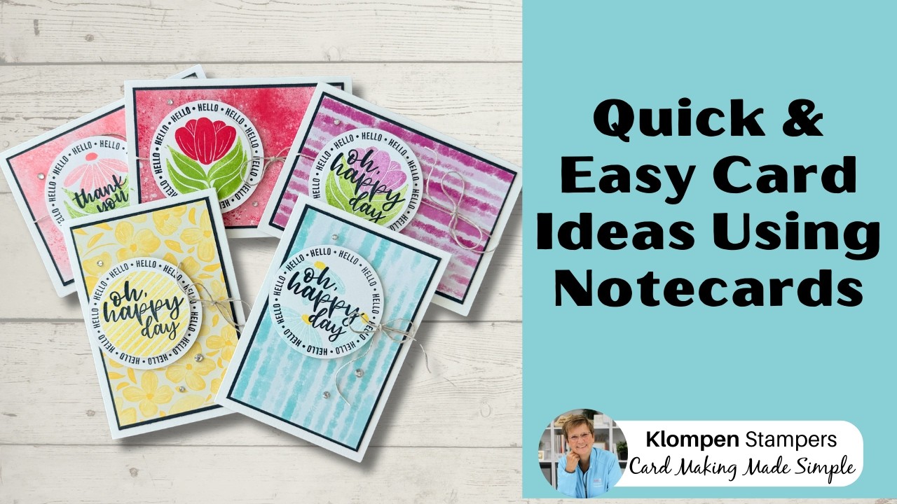 Quick and Easy Card Idea Using Note Cards | 5 Simple Cards