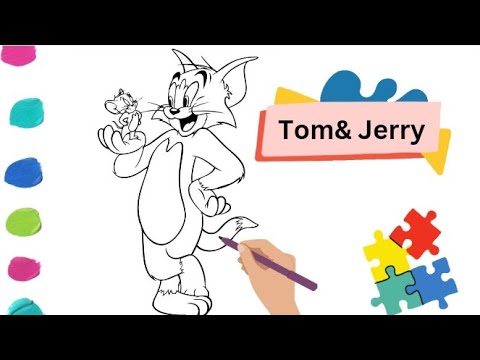 Tom& Jerry coloring and painting for kids & toddlers|Tom& Jerry coloring fun|kidsart#art #cartoon