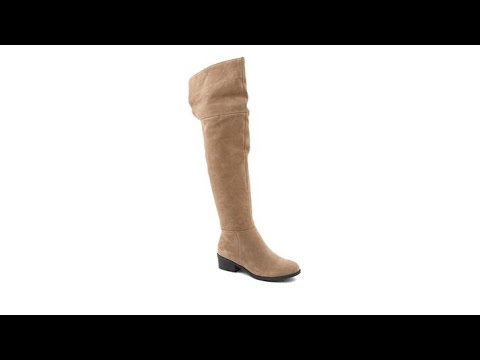 Sporto Felicia Waterproof Suede OvertheKnee Cuffed Boot