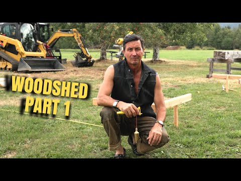Timber Frame Woodshed Build: Part 1 Foundation! 🛠️