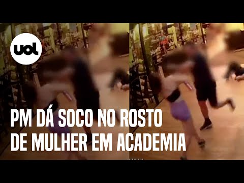 PM dá soco no rosto de mulher em academia após briga por aparelho em Goiás