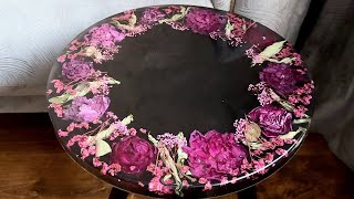 How to Make a Peony Resin Table – Step-by-Step Floral Epoxy Art