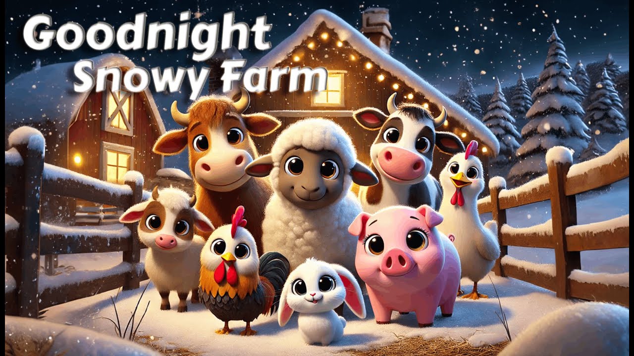 Let's Say Goodnight to 20 farm Animals 🐤❄️THE IDEAL Cozy Bedtime Stories for Babies and Toddlers