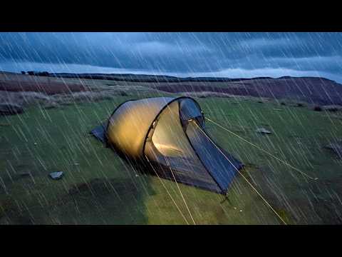 Camping in Rain & Strong Wind • Solo Overnight Micro Adventure