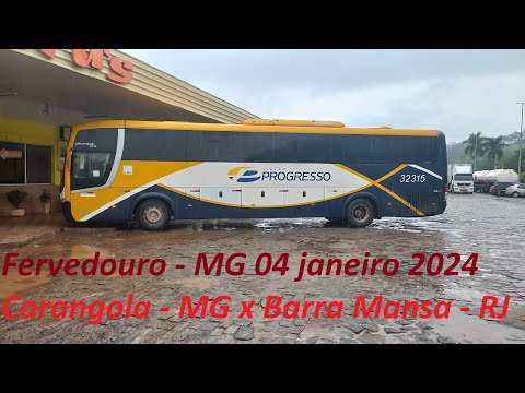 Viação Progresso Carangola-MG x Barra Mansa-RJ 04 janeiro 2024 prefixo 32315 em Fervedouro-MG WRBUS