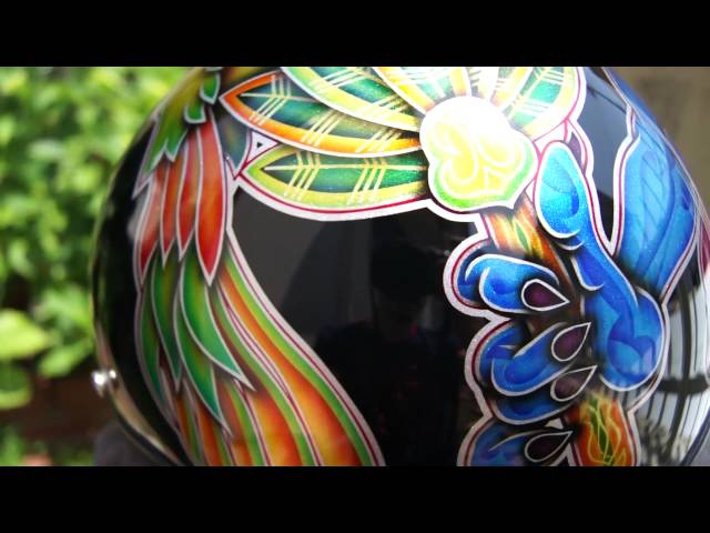 CUSTOMPAINT JET-HELMET Tengu カスタムペイント　ジェットヘルメット　天狗