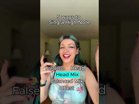 1 High Note - 5 Different Ways to sing ! ( Falsetto/Head/Head Mix/Balanced Mix/Chest )