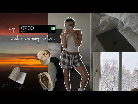 my 7am WINTER MORNING ROUTINE 🌨️🪽 | cosy & productive, how to stay consistent in the colder season