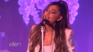 Ariana Grande Chokes Up During Performance on ‘Ellen’